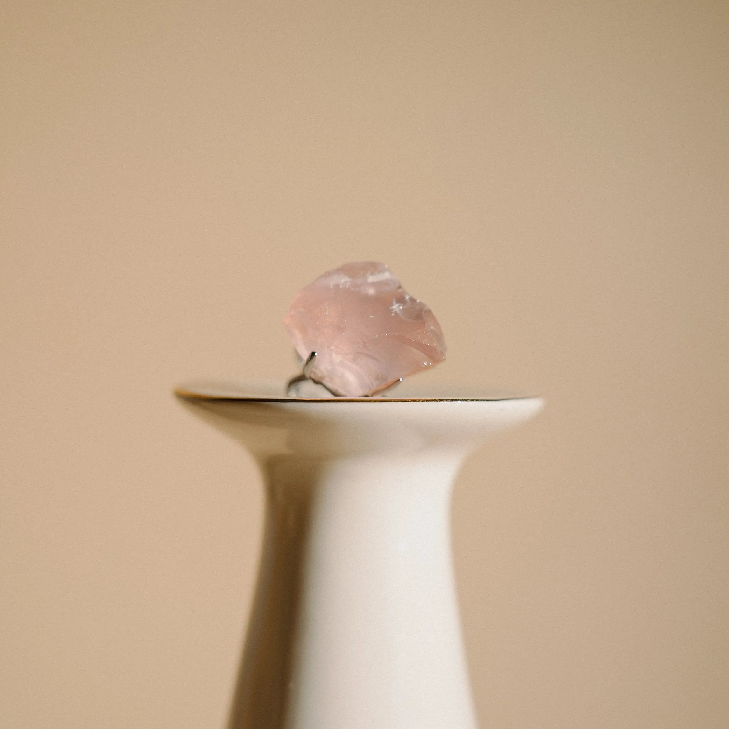 Pink Quartz Ring, Birthstone Gift, Handmade Jewelry