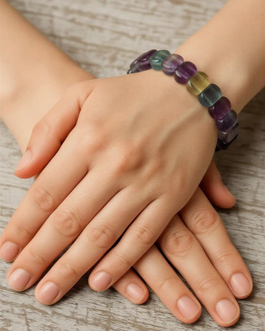 Rainbow Fluorite Bracelet – Clarity, Protection, and Harmony PHOEBE'S 