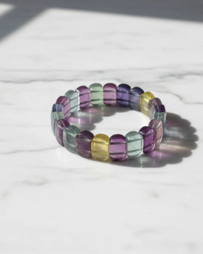 Rainbow Fluorite Bracelet – Clarity, Protection, and Harmony PHOEBE'S 