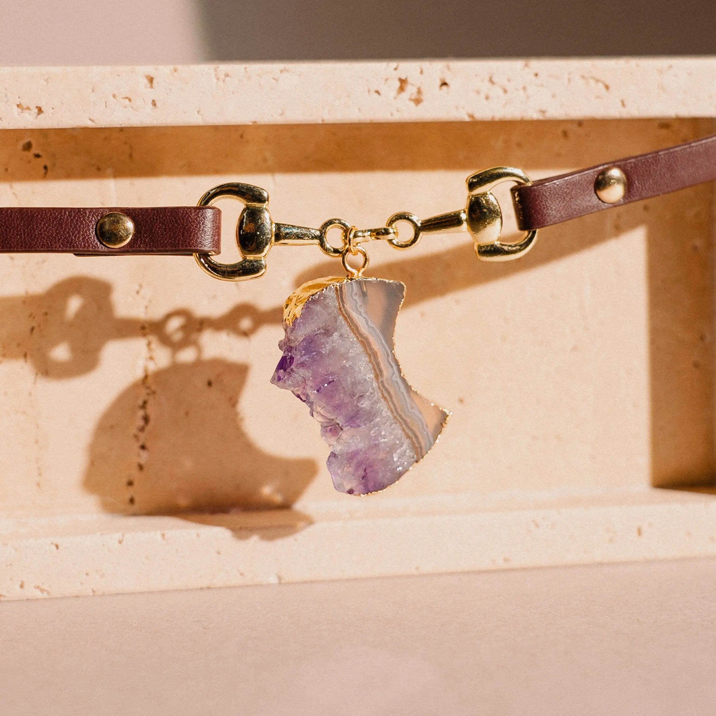 Raw Amethyst Choker, Calming Stone, Bohemian Gift for Her