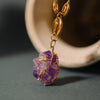 Raw Amethyst Necklace, Gold Necklace, Crystal Jewelry