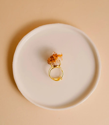 Raw Citrine Ring with Adjustable 18K Gold-Plated PHOEBE'S 