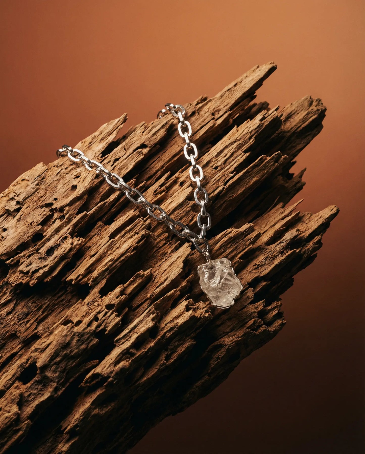 Raw Clear Quartz Necklace · Silver Plated Phoebe`s  