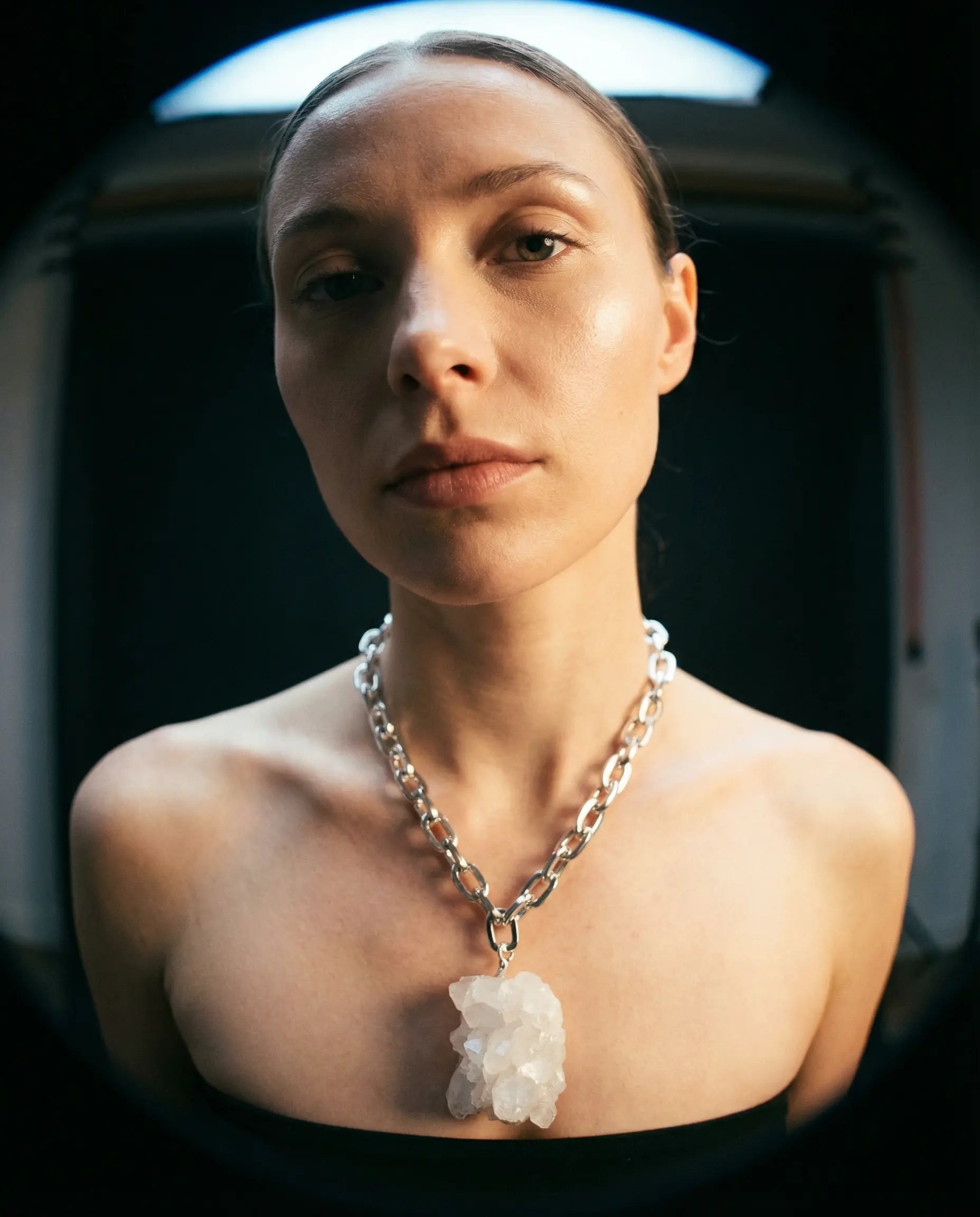 Raw Milky Quartz Necklace · Silver Plated PHOEBE'S 