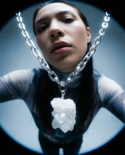 Raw Milky Quartz Necklace · Silver Plated PHOEBE'S 