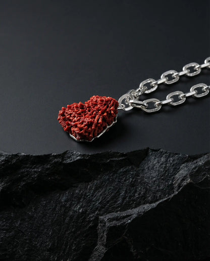 Raw Red Coral Necklace · Silver Plated PHOEBE'S 