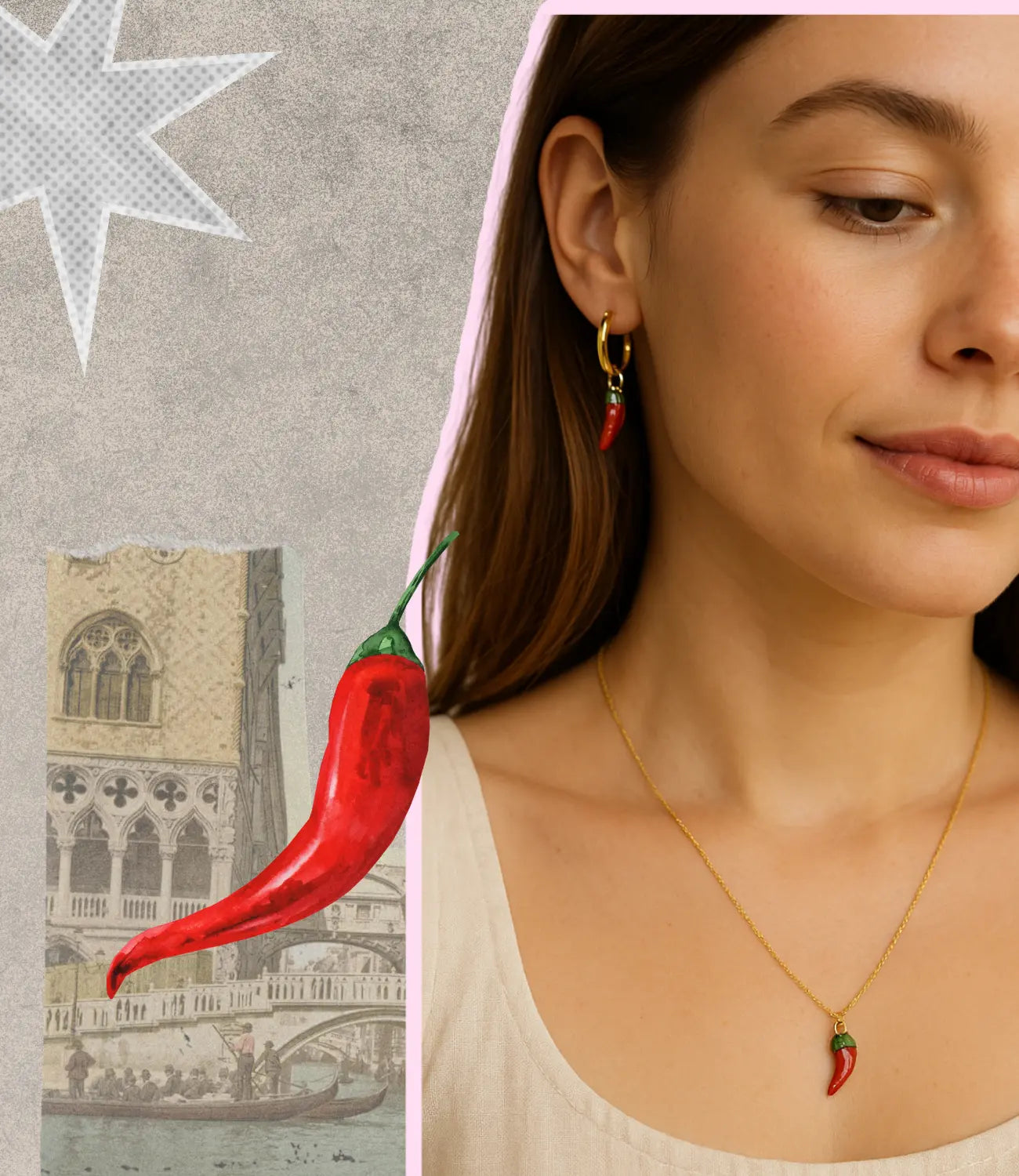 Red Chili Amulet Set PHOEBE'S 