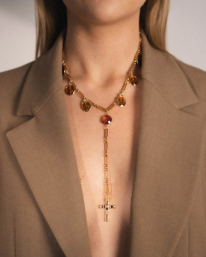 Rosary and Cross Necklace – Mystical Elegance in a Unique Design PHOEBE'S 