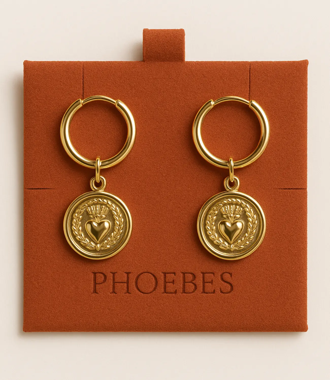 Sacred Heart Gold Children's Earrings PHOEBE'S 