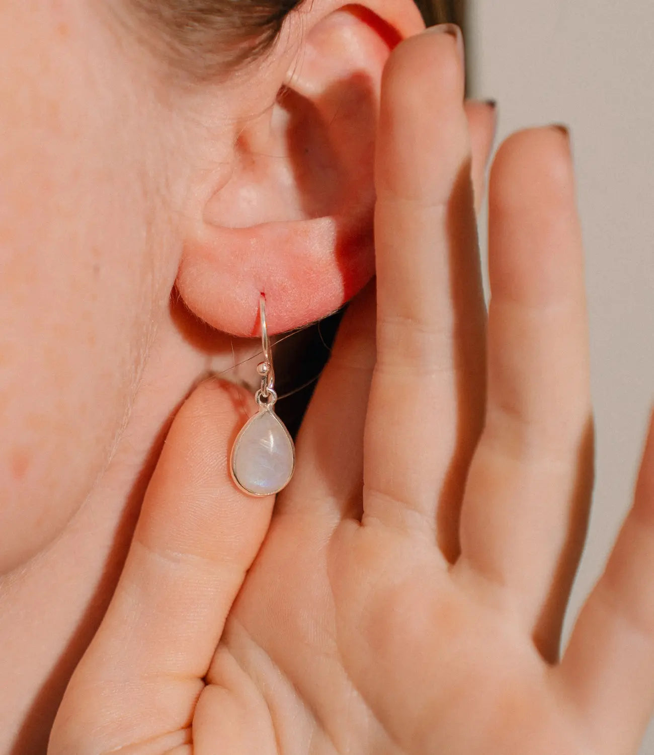 Silver Earrings with Turquoise and Moonstone Phoebe`s  