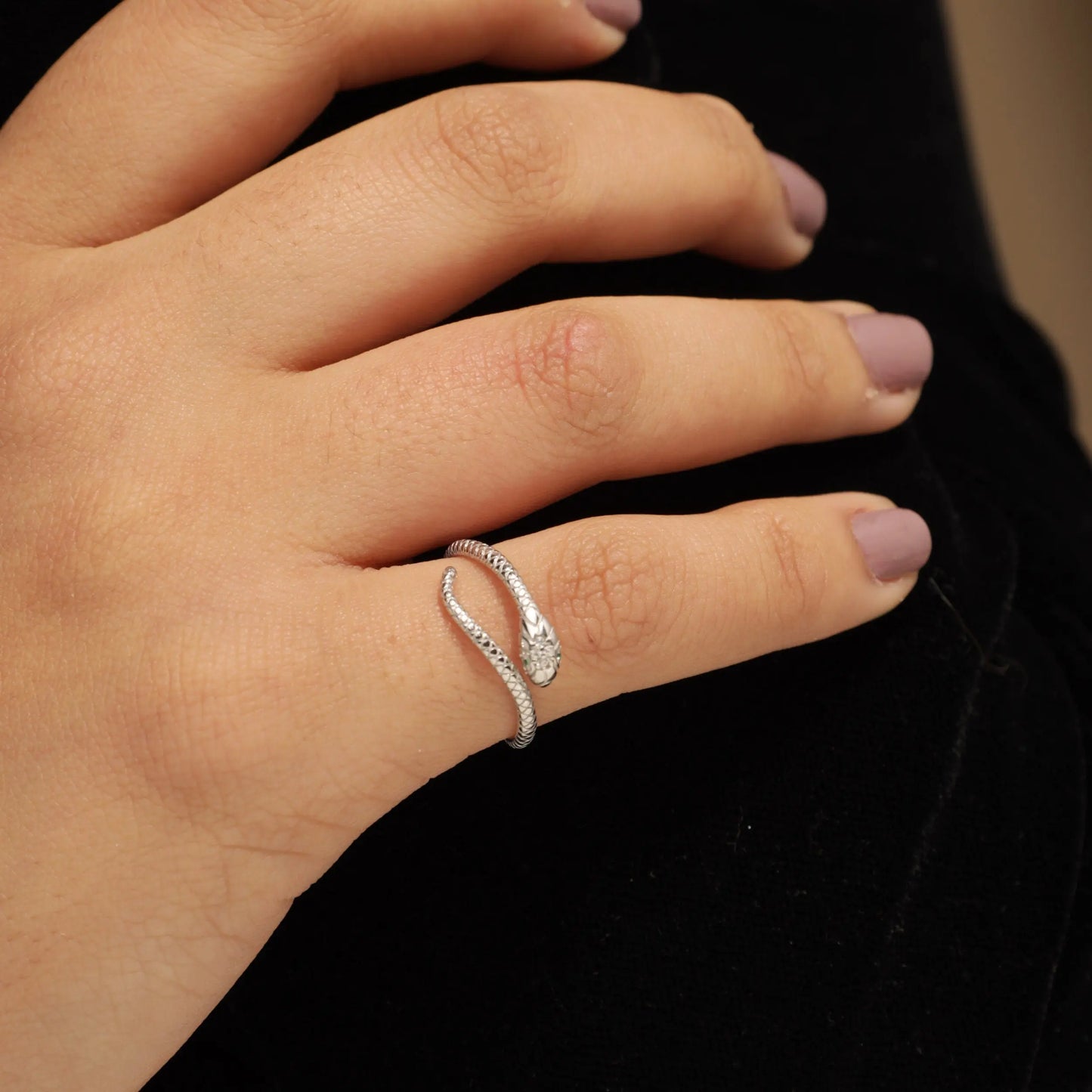 Silver Ring, Snake Ring, Statement Ring