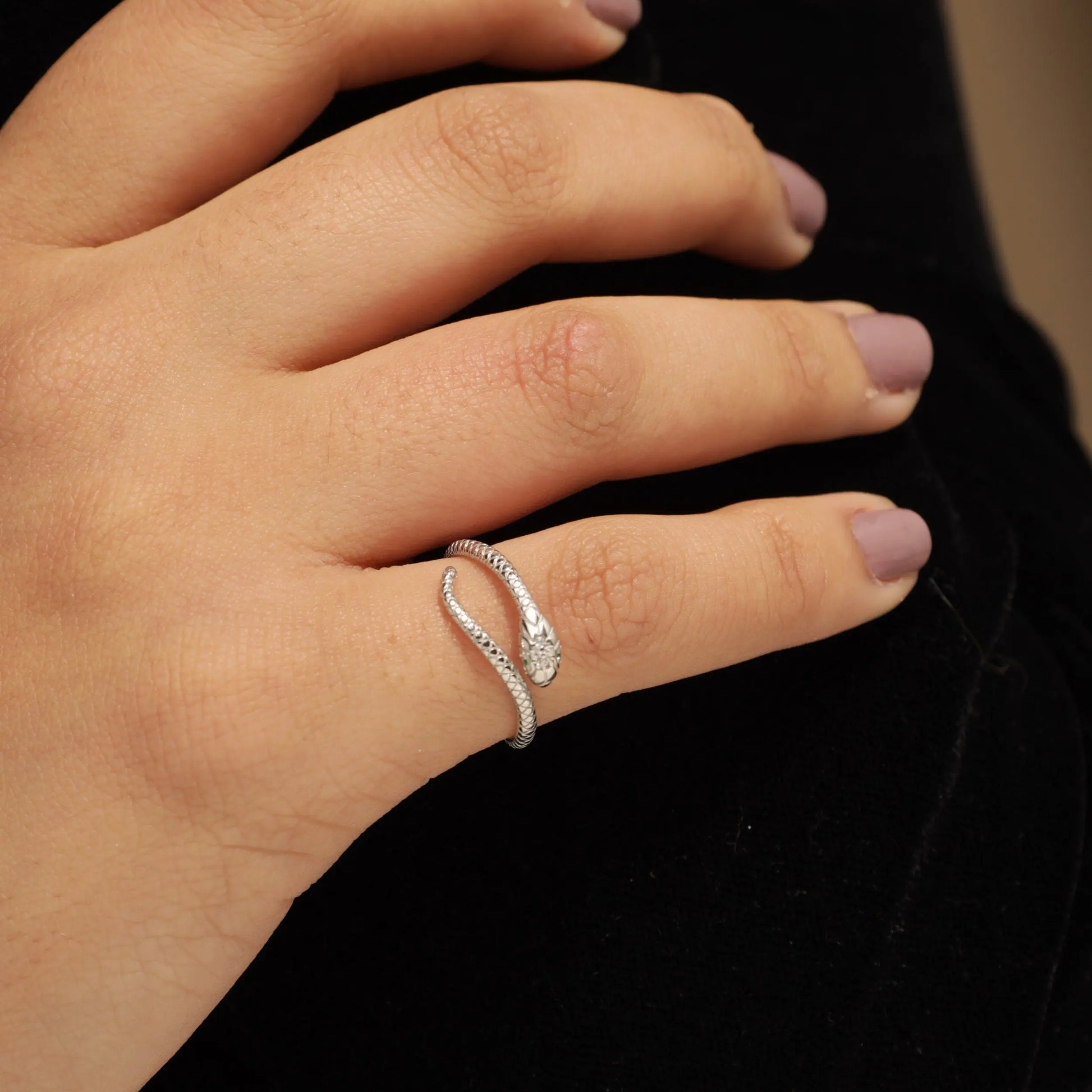 Silver Ring, Snake Ring, Statement Ring