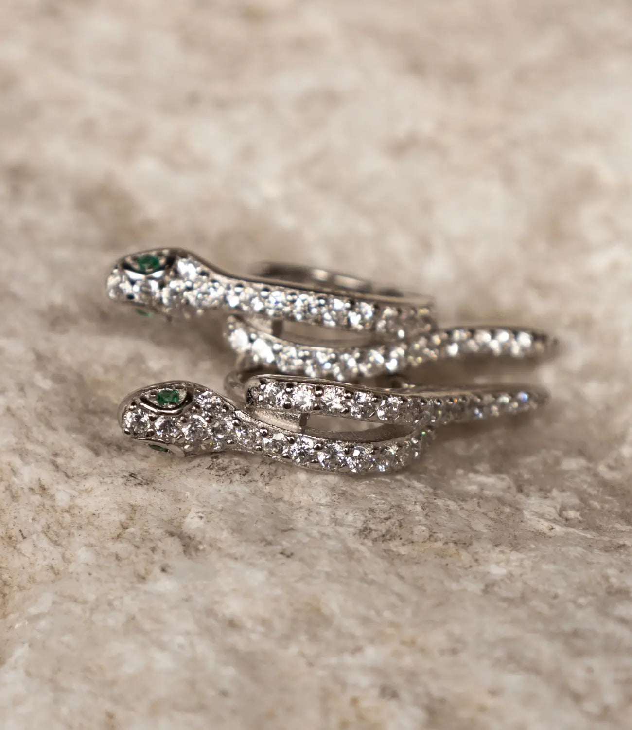 Snake Hoop Earrings · 925 Sterling Silver Phoebe`s  