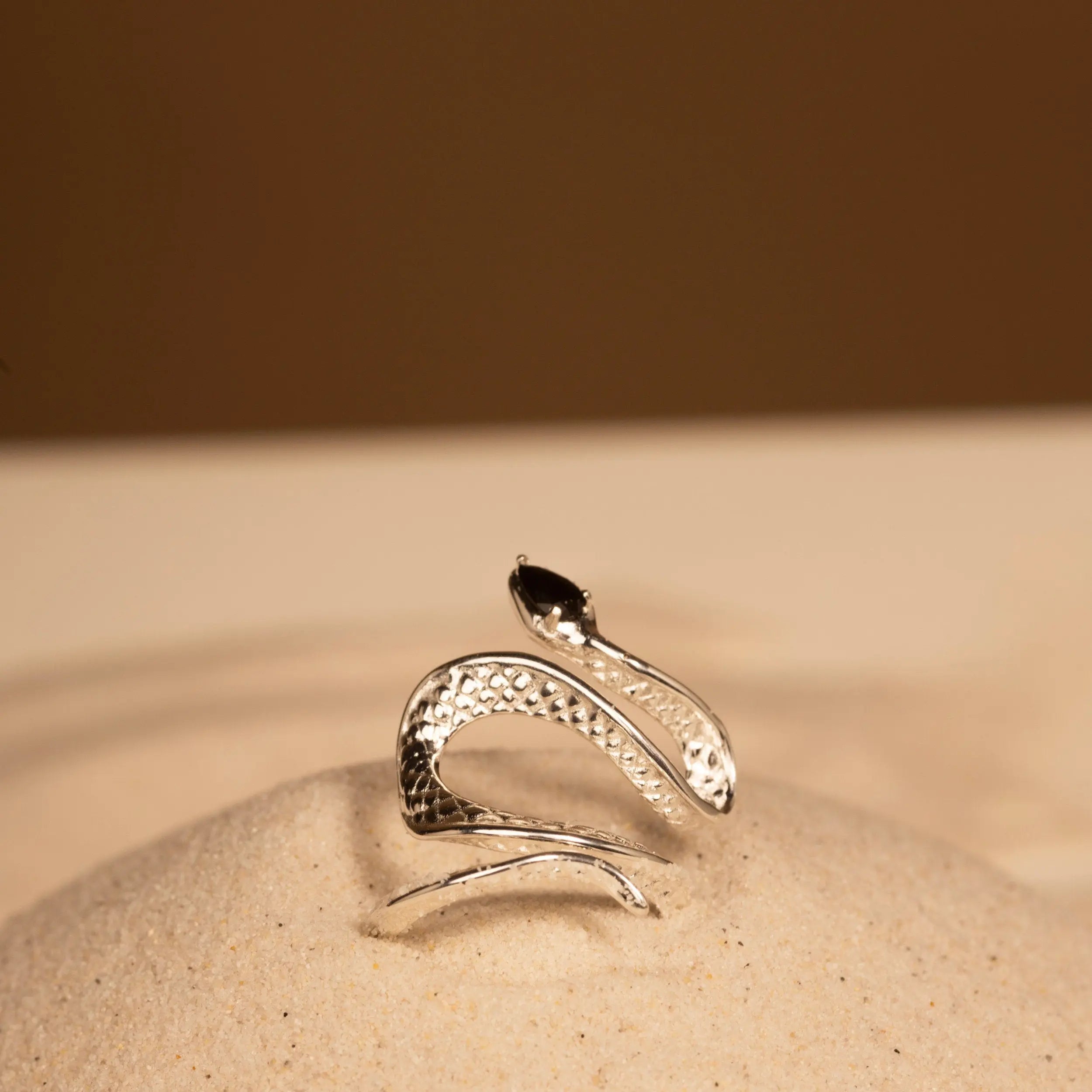 Snake Ring, Sterling Silver Ring, Adjustable Ring