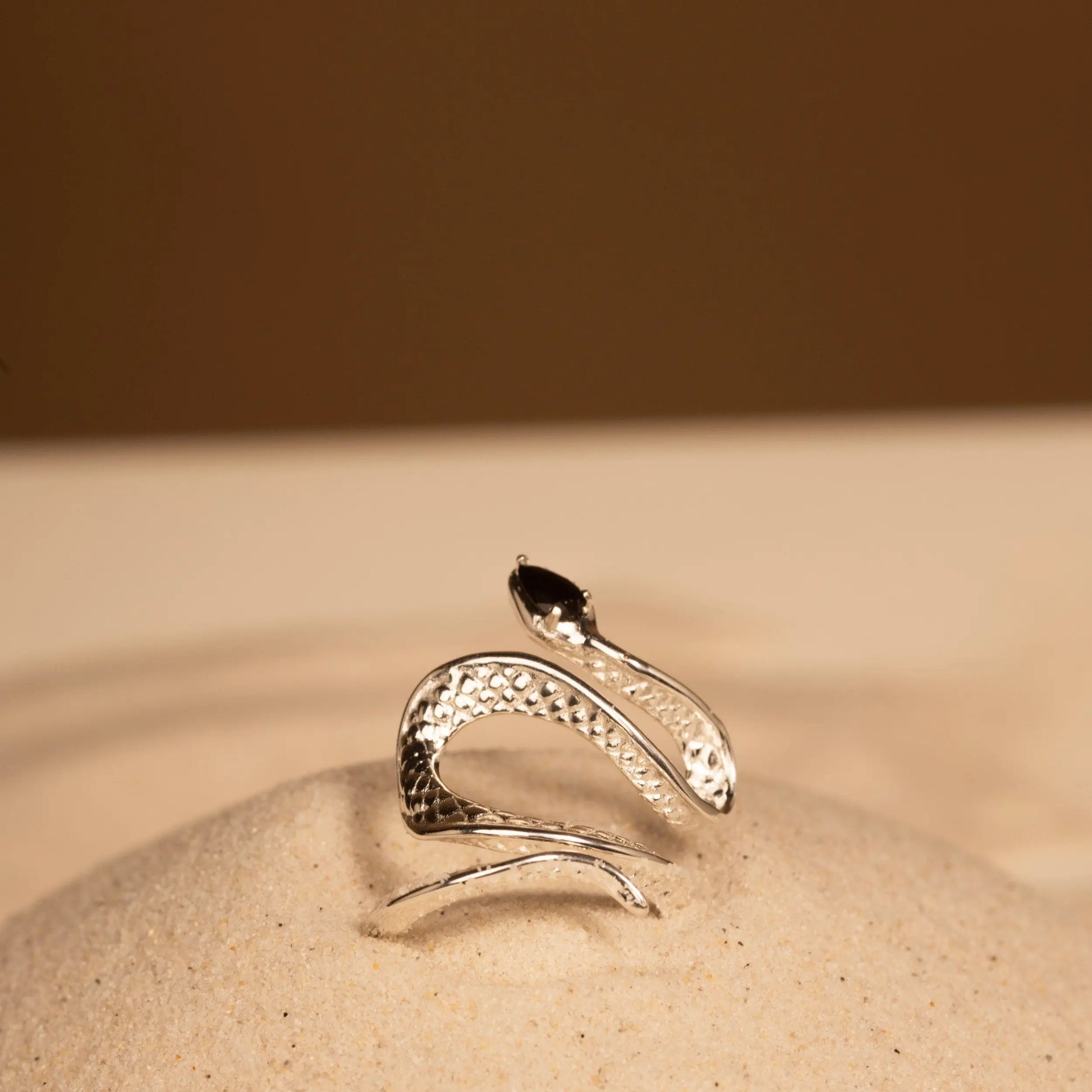 Snake Ring, Sterling Silver Ring, Adjustable Ring