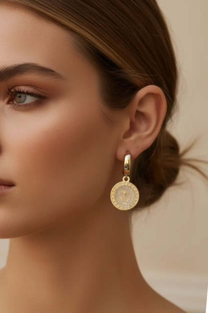 St. Benedict Medal Earrings – Sacred Protection and Elegance PHOEBE'S 