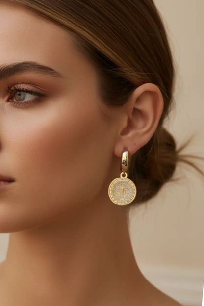 St. Benedict Medal Earrings – Sacred Protection and Elegance PHOEBE'S 