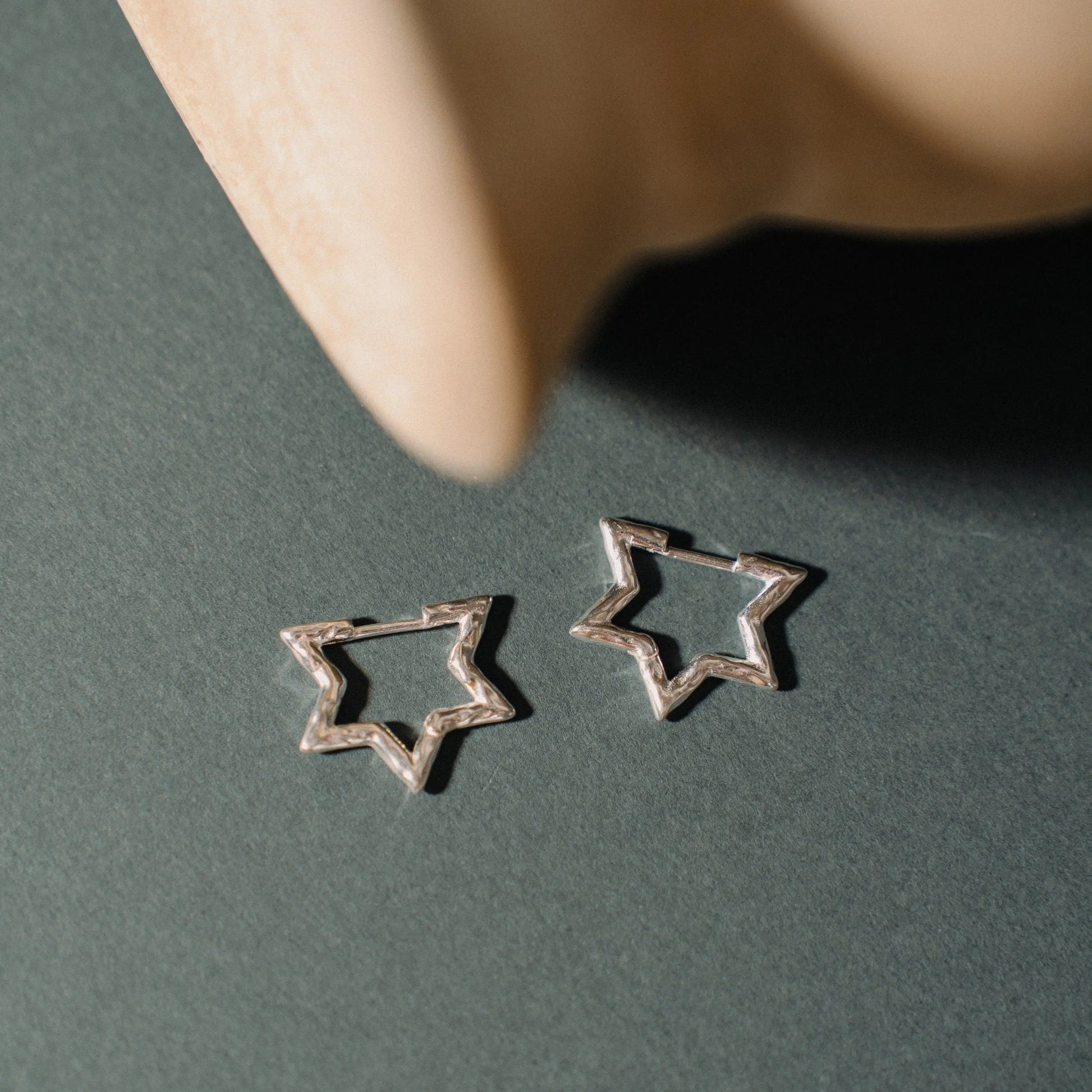 Star Earrings, 925 Sterling Silver Jewelery, Handmade Gift