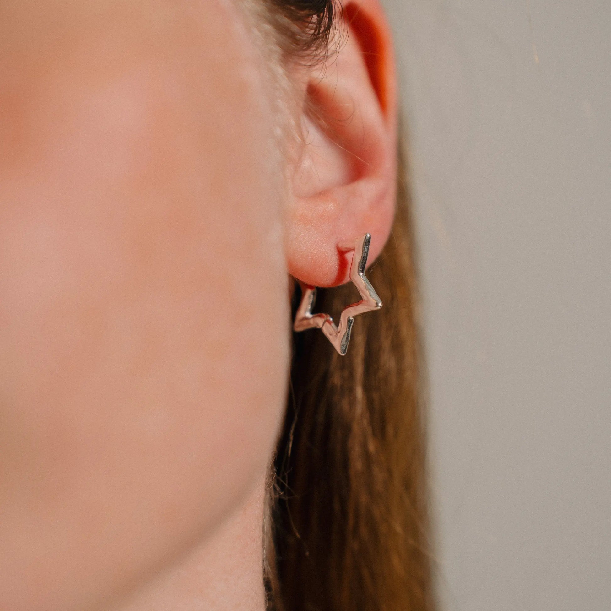 Star Earrings, 925 Sterling Silver Jewelery, Handmade Gift