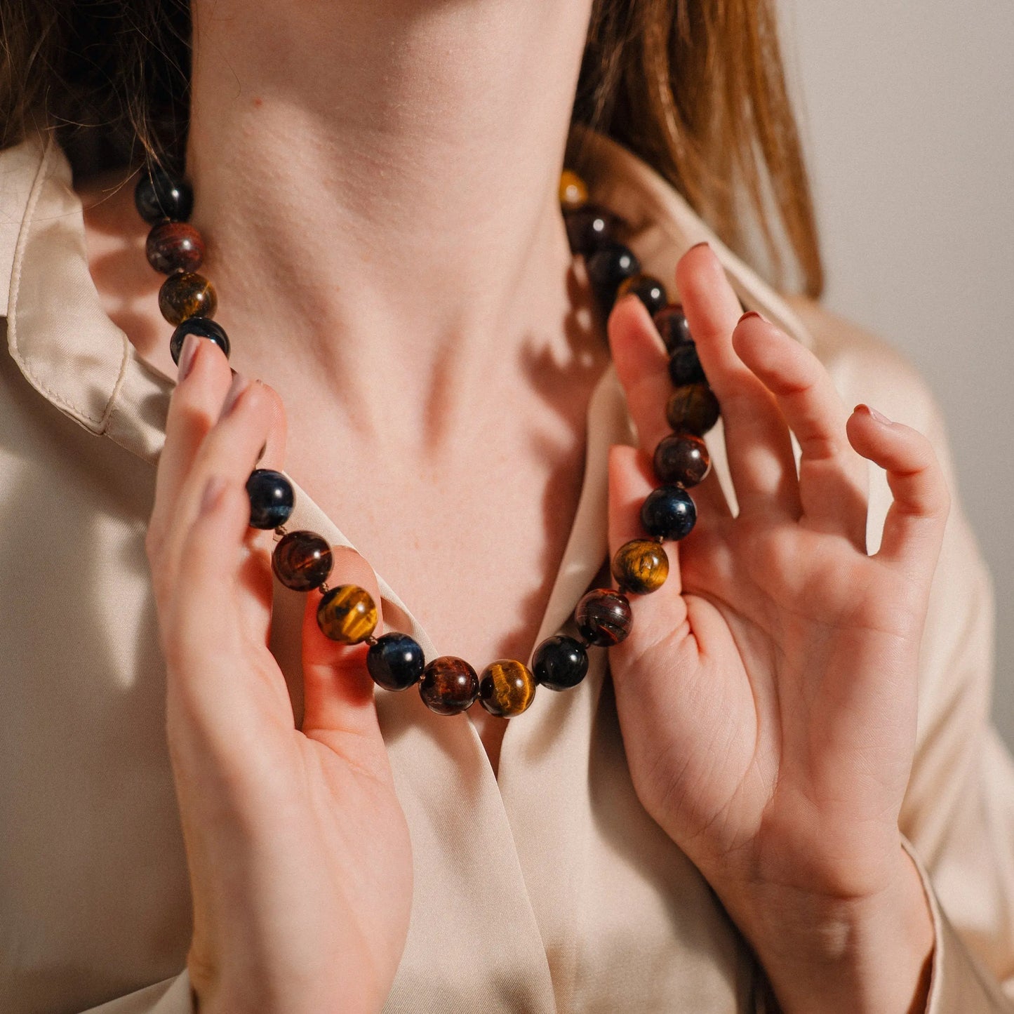 Statement Necklace, Beads Necklace, Natural Stone Jewelry