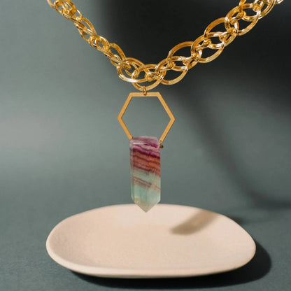 18k Gold Plated Necklace, Crystals Necklace, Birthstone Jewelry