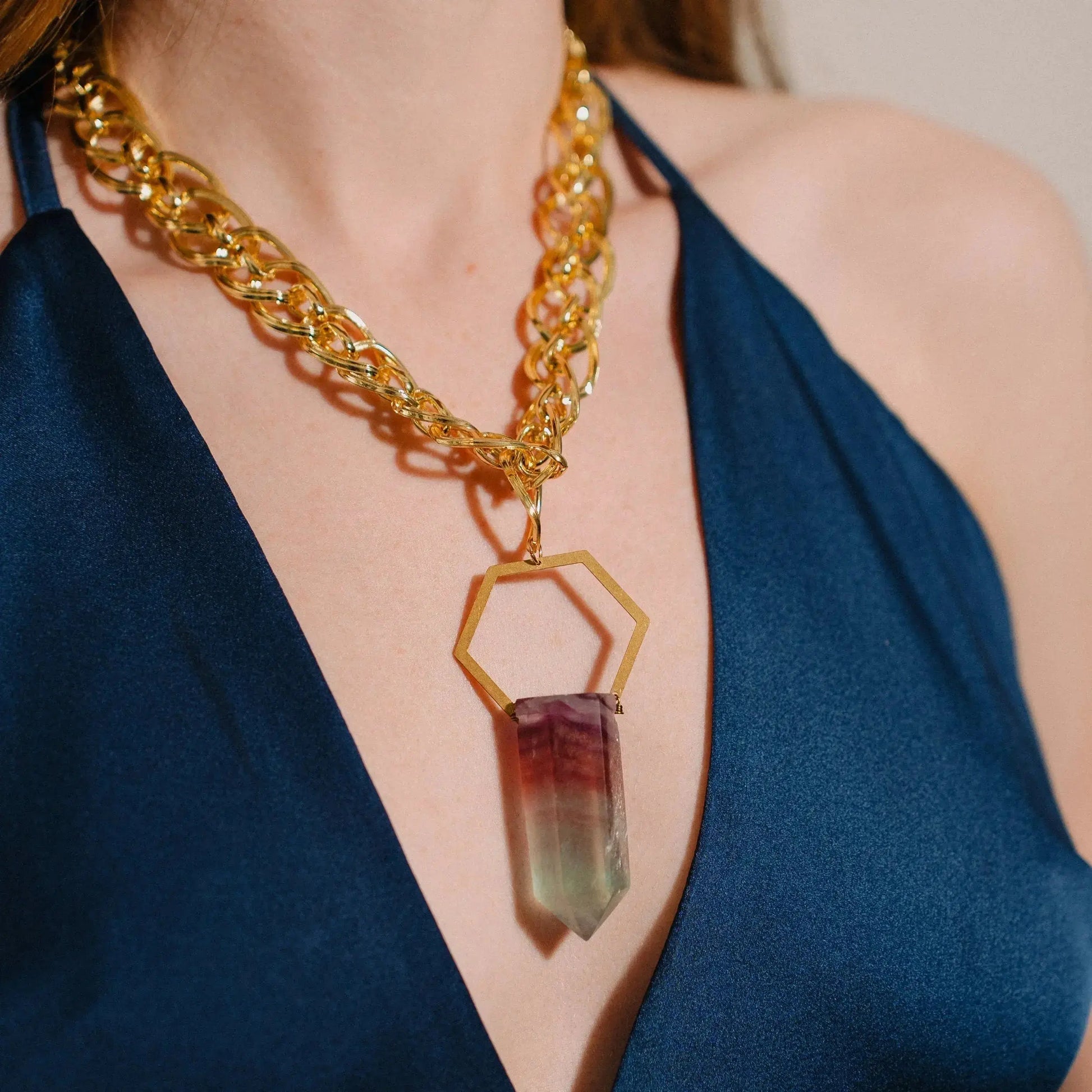 18k Gold Plated Necklace, Crystals Necklace, Birthstone Jewelry