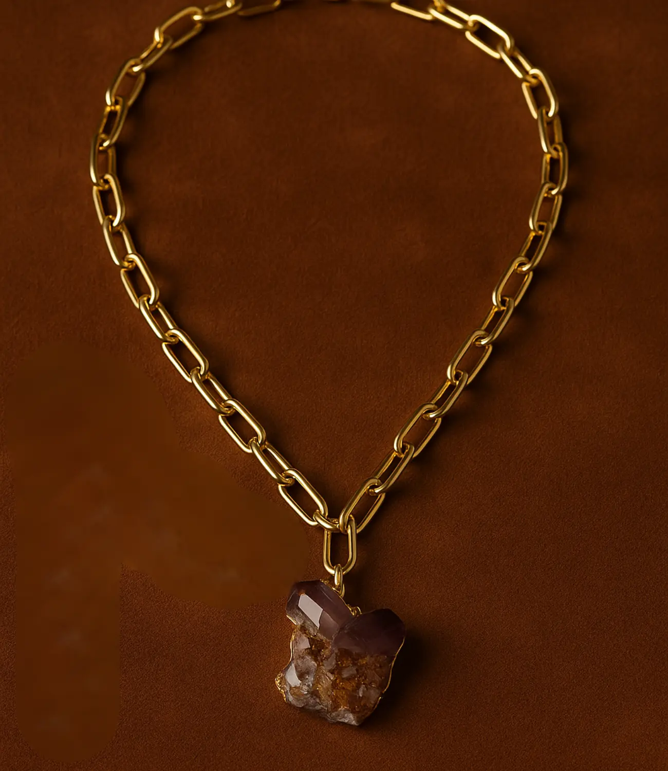 Super Seven Necklace on 18K Gold-Plated Chain PHOEBE'S 