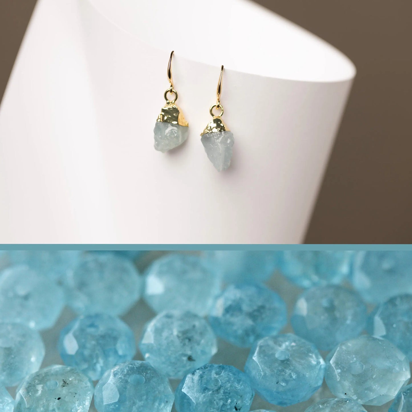 Teardrop Earrings, Aquamarine Earrings, Birthstone Gift