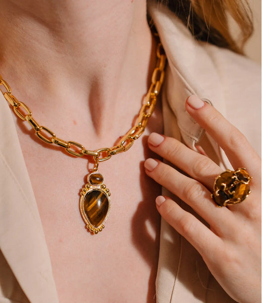 Tiger's Eye Necklace – Strength and Instinctive Elegance PHOEBE'S 
