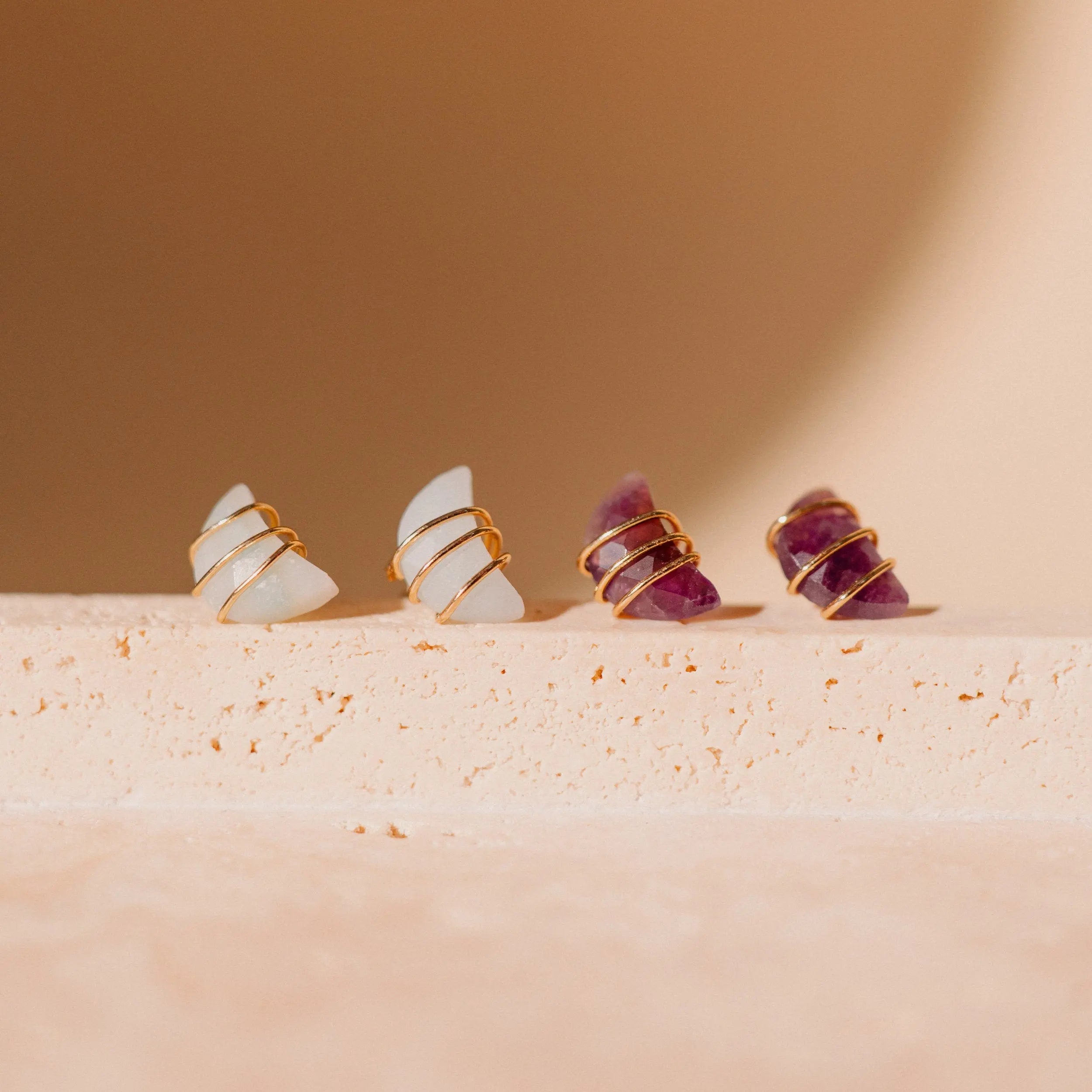 Tiny Gemstone Earrings, Dainty Earrings, Minimalist Jewelry