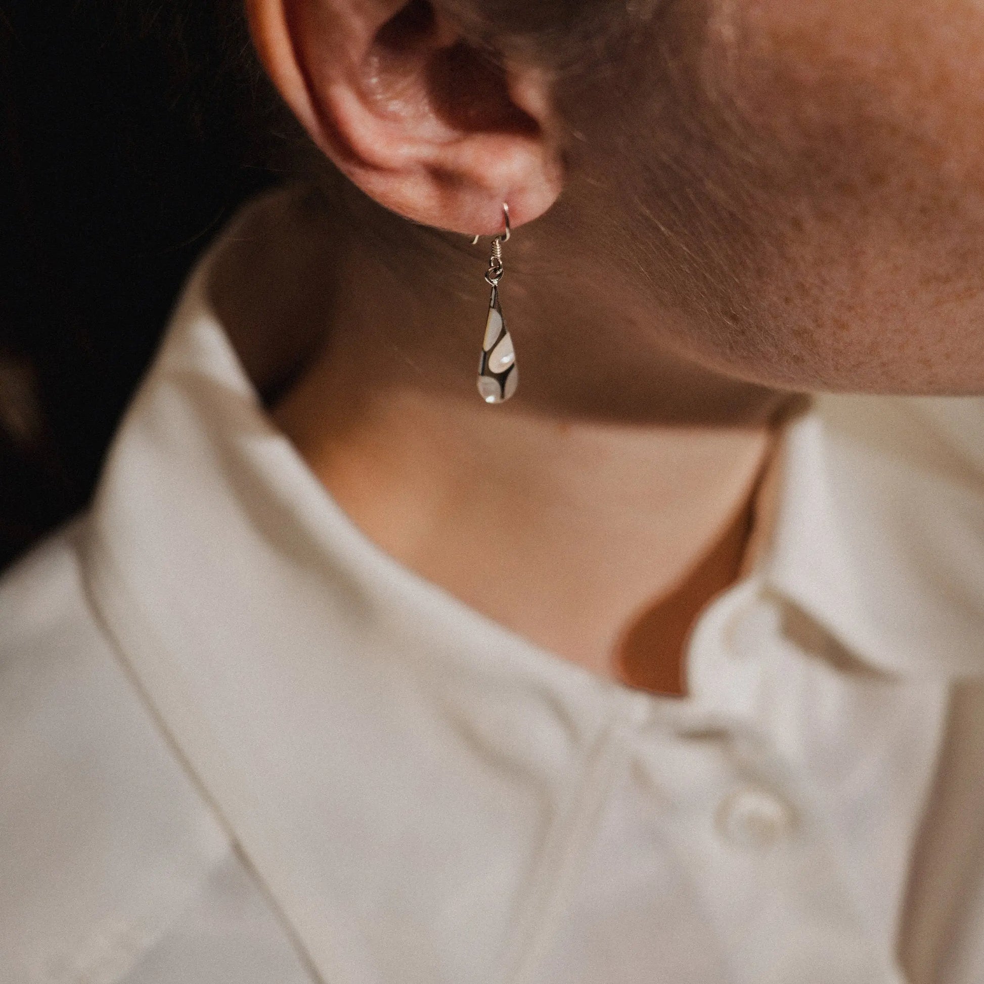 Turquoise Earrings, Silver Earrings, Minimalist Earrings