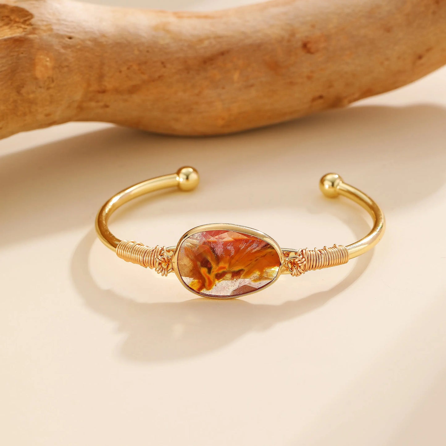 Carnelian Gold Bracelet