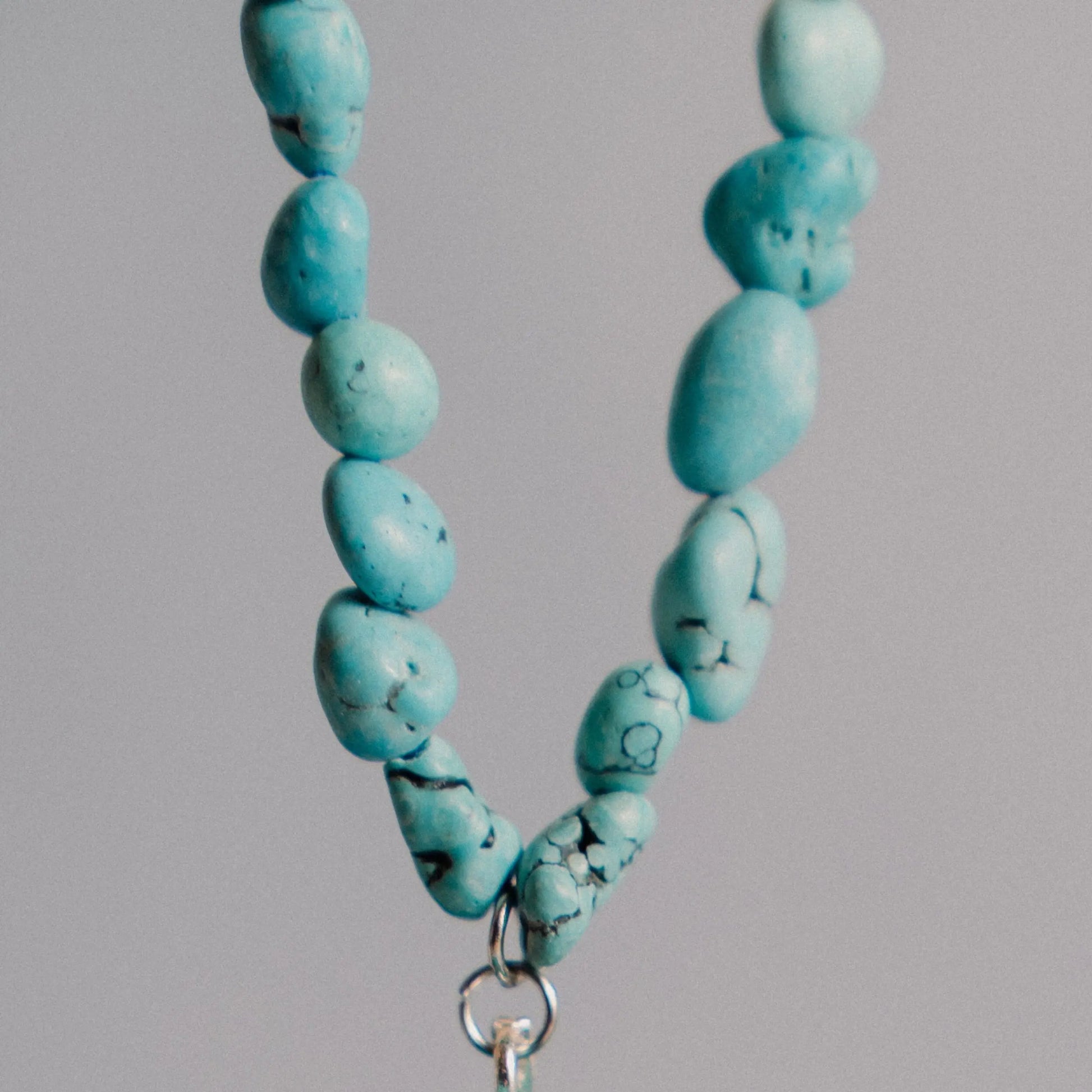 Turquoise Necklace, Chrysocolla Pendant, Handmade Gift