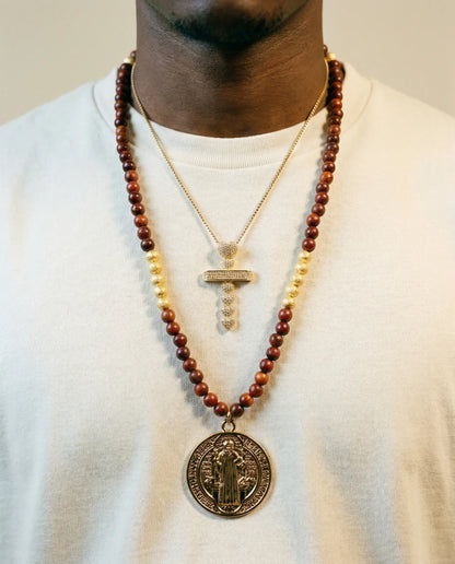 Unisex Catholic Jewelry Set - Saint Benedict - Love and Protection PHOEBE'S 