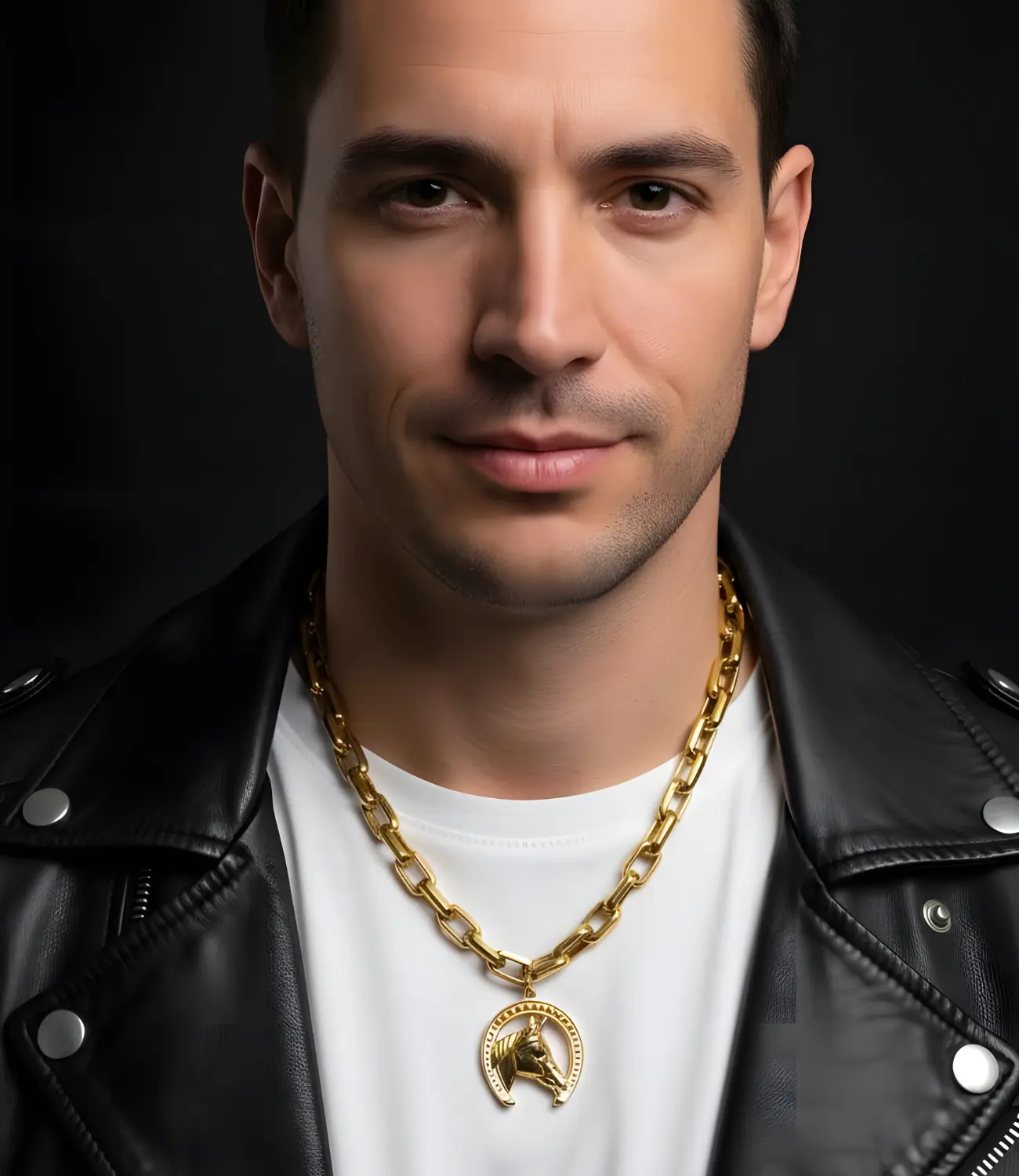 Unisex Western Horse Pendant Necklace – Gold Stainless Steel PHOEBE'S 