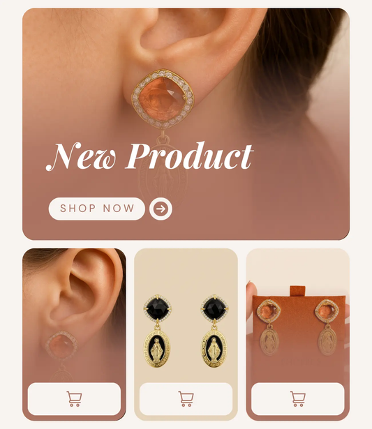 Virgin Medal Earrings – Sacred Elegance PHOEBE'S 