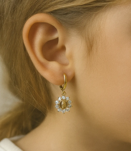 Virgin of Guadalupe Earrings for Girls – 18K Gold Plated PHOEBE'S 