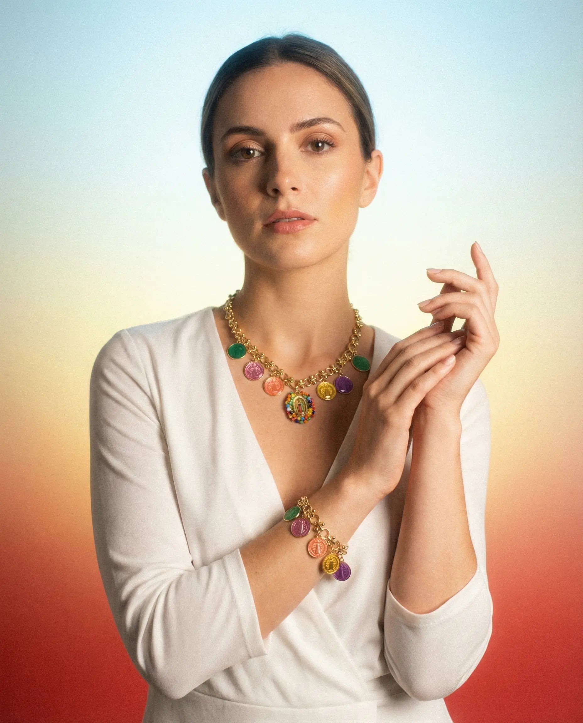 Virgin of Guadalupe Necklace and Saint Benedict Medallions PHOEBE'S 