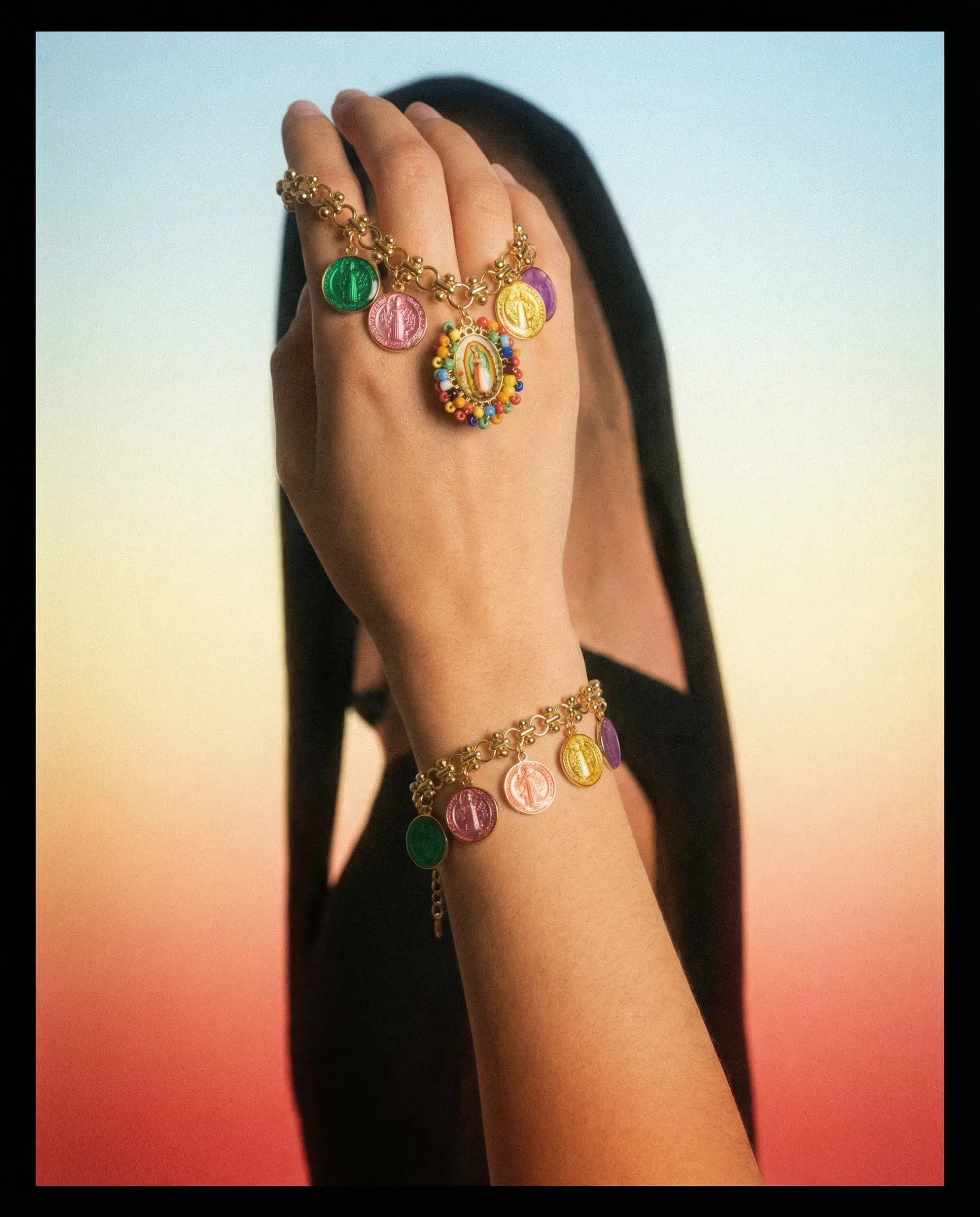 Virgin of Guadalupe Necklace and Saint Benedict Medallions PHOEBE'S 