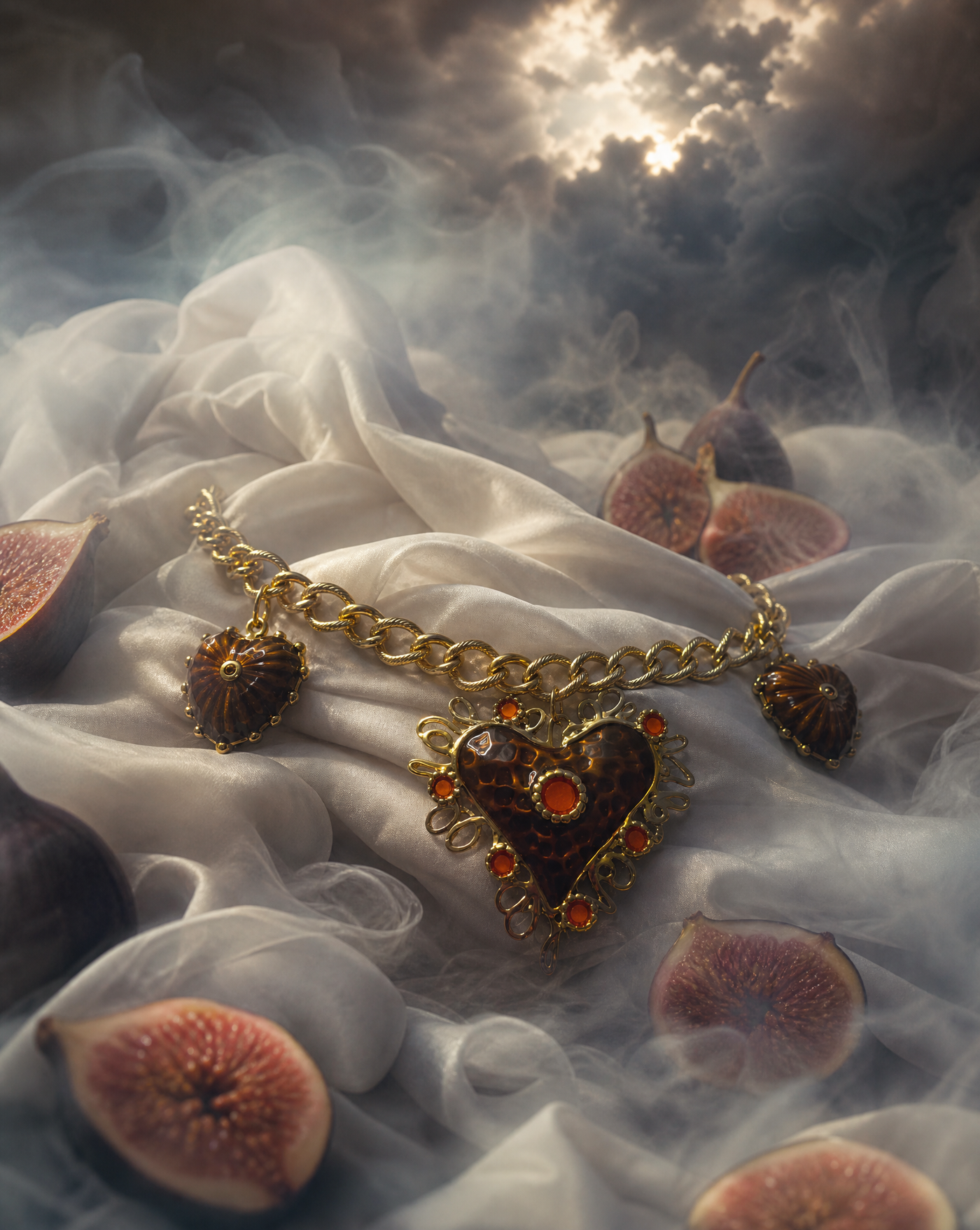 Vintage Heart Chain Necklace | Charms Necklace