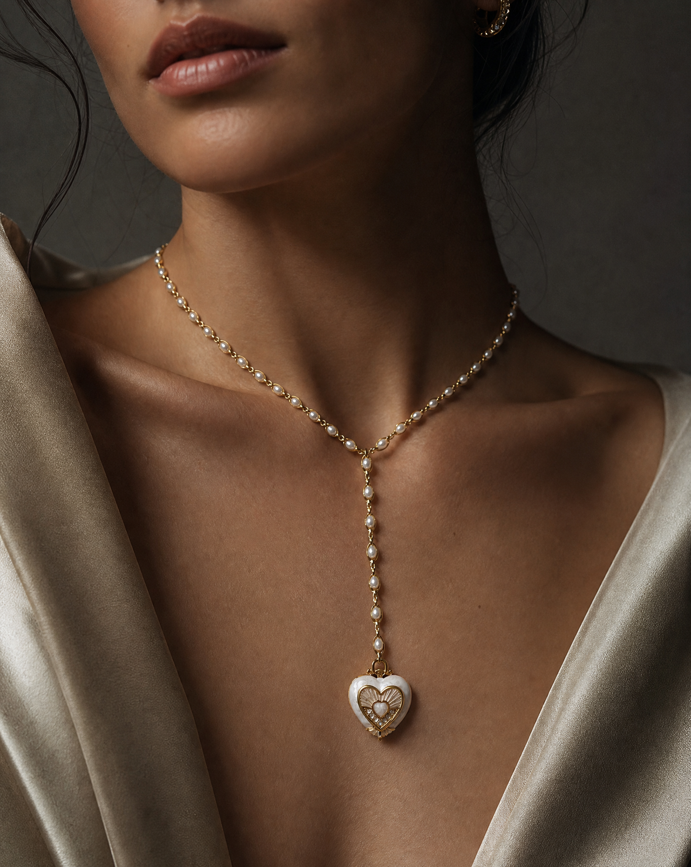 Heart Blanc Lariat — Spiritual Jewelry