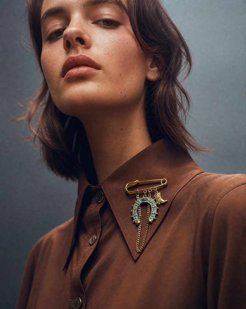 Horseshoe Brooch - Luck and protection