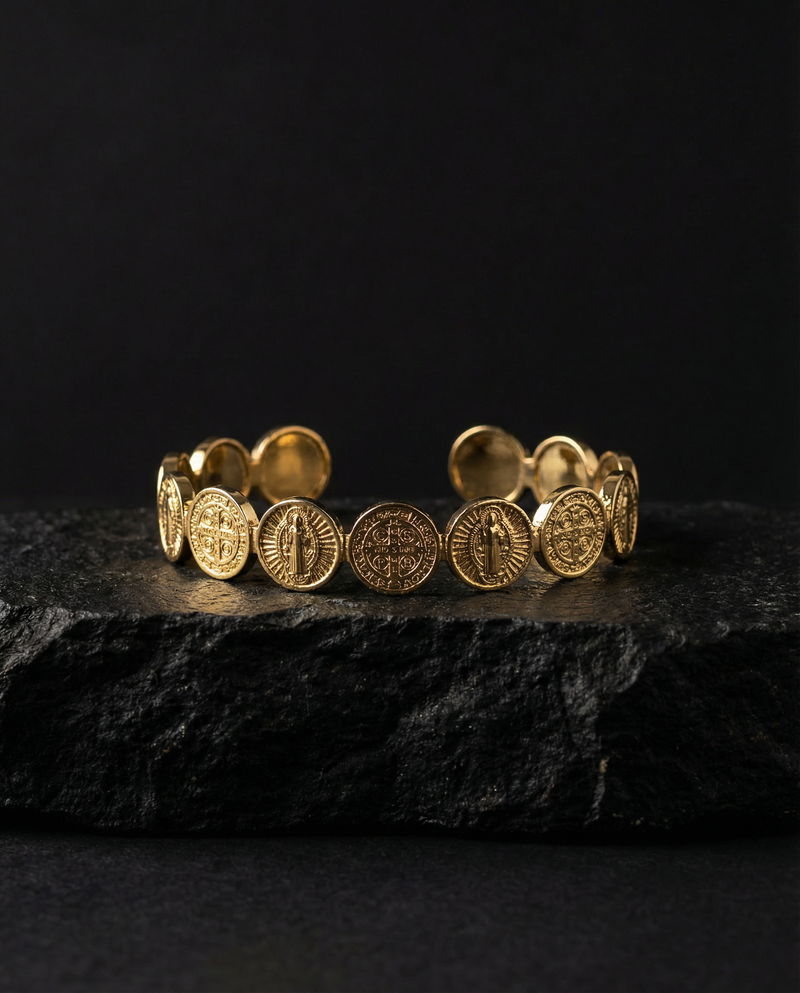 Catholic bracelet with St. Benedict medals