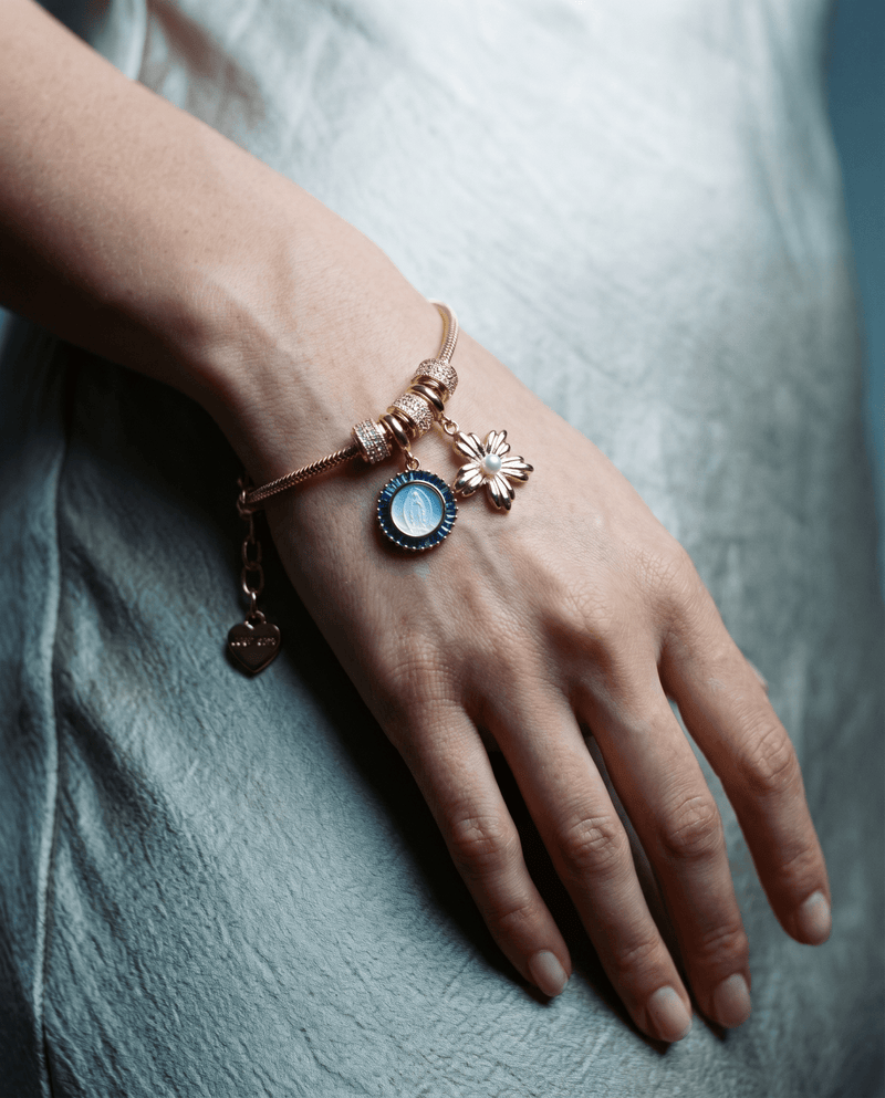 Catholic shell medallion charm bracelet – Phoebe's