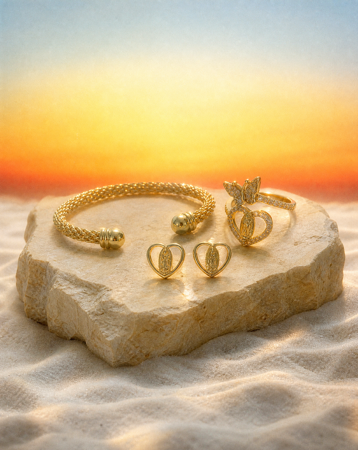 Jewelry Set – Earrings, Ring, and Cuff | Catholic Jewelry