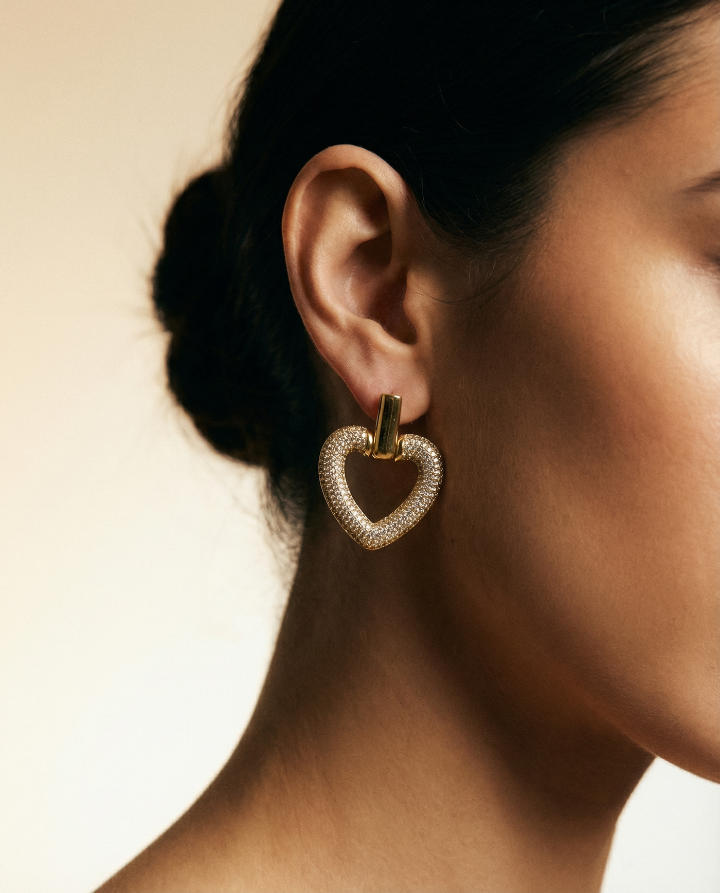 Heart Pavé Earrings