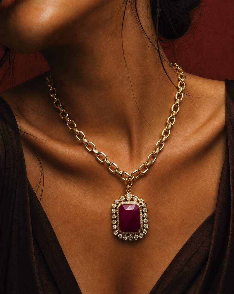 Chunky Gemstone Necklace | Maximalist Natural Stone