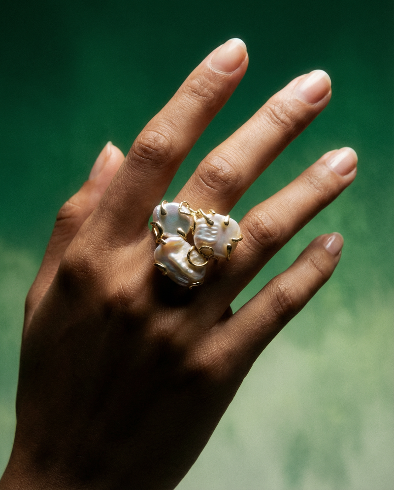 Chunky Baroque Pearl Ring