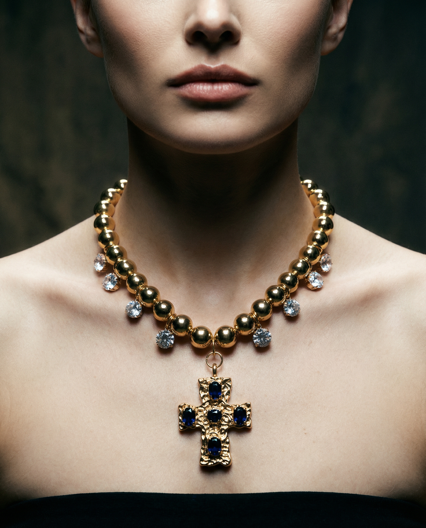 Statement Chunky Cross Necklace