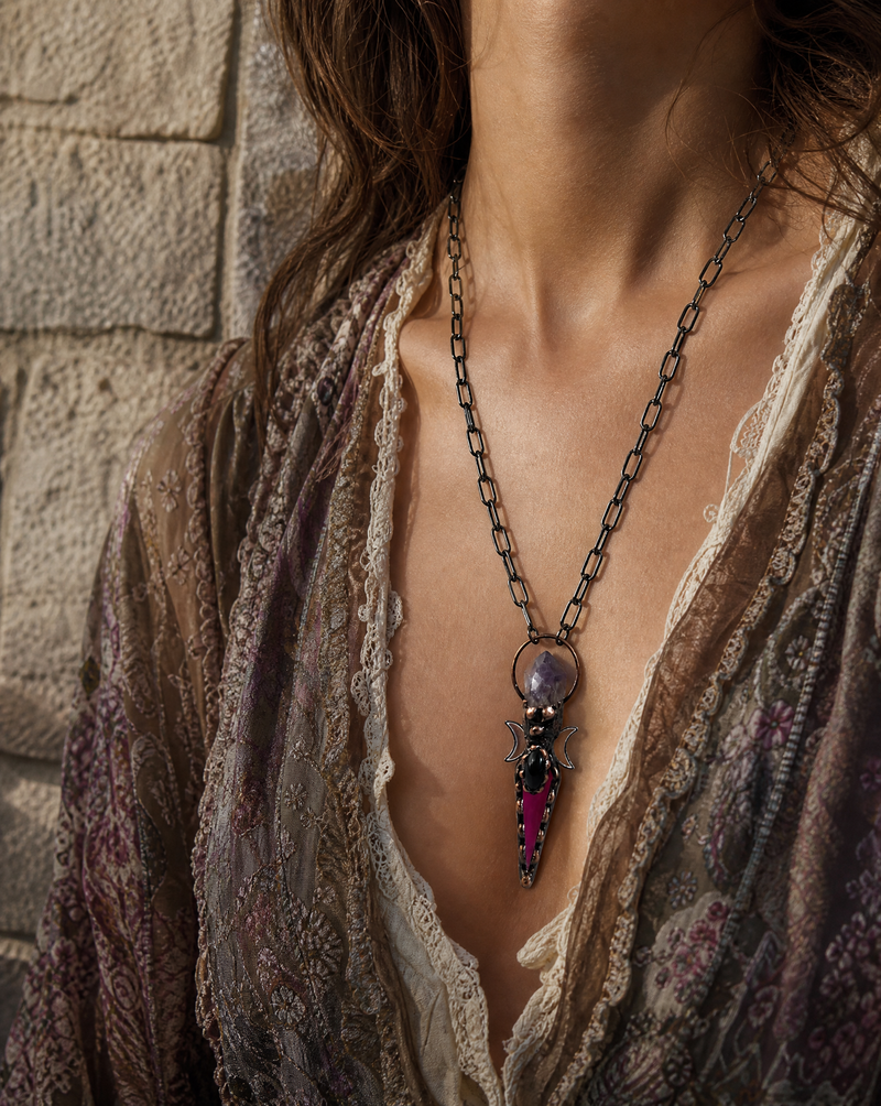 Witchy Boho Statement Necklace | Crystal Necklace